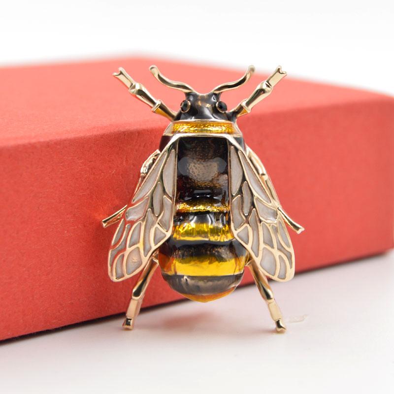 Enamel Bee Brooches Unisex Pin Jewelry - Xvogue