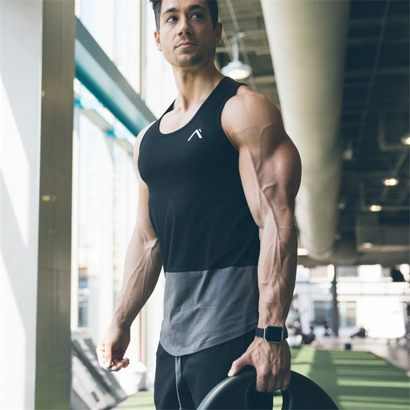 Vest bodybuilding clothing and fitness men undershirt tank tops tops golds men undershirt - Vintage tees for Women