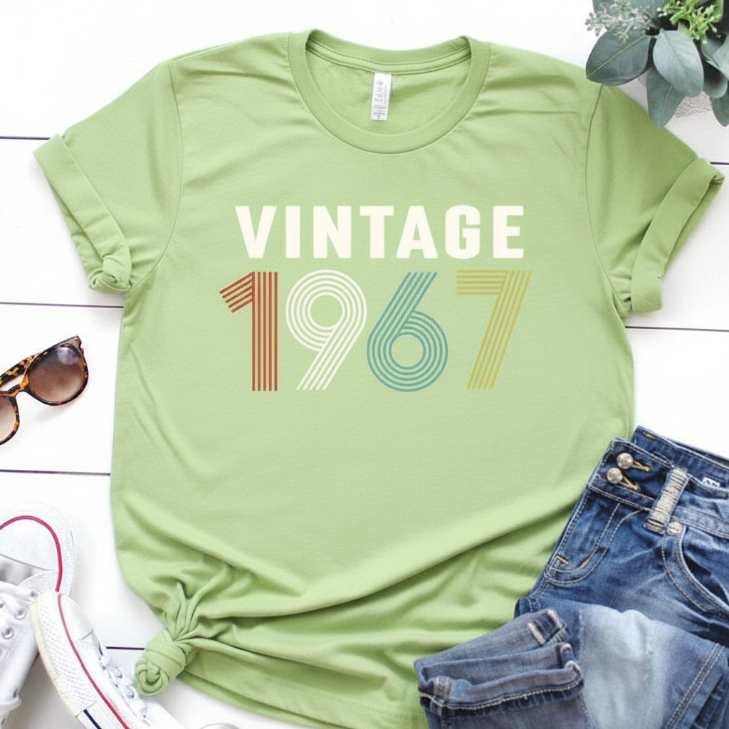 Vintage 1967 Birthday T Shirt | Birthday Party T-Shirt  | Unisex T-Shirts