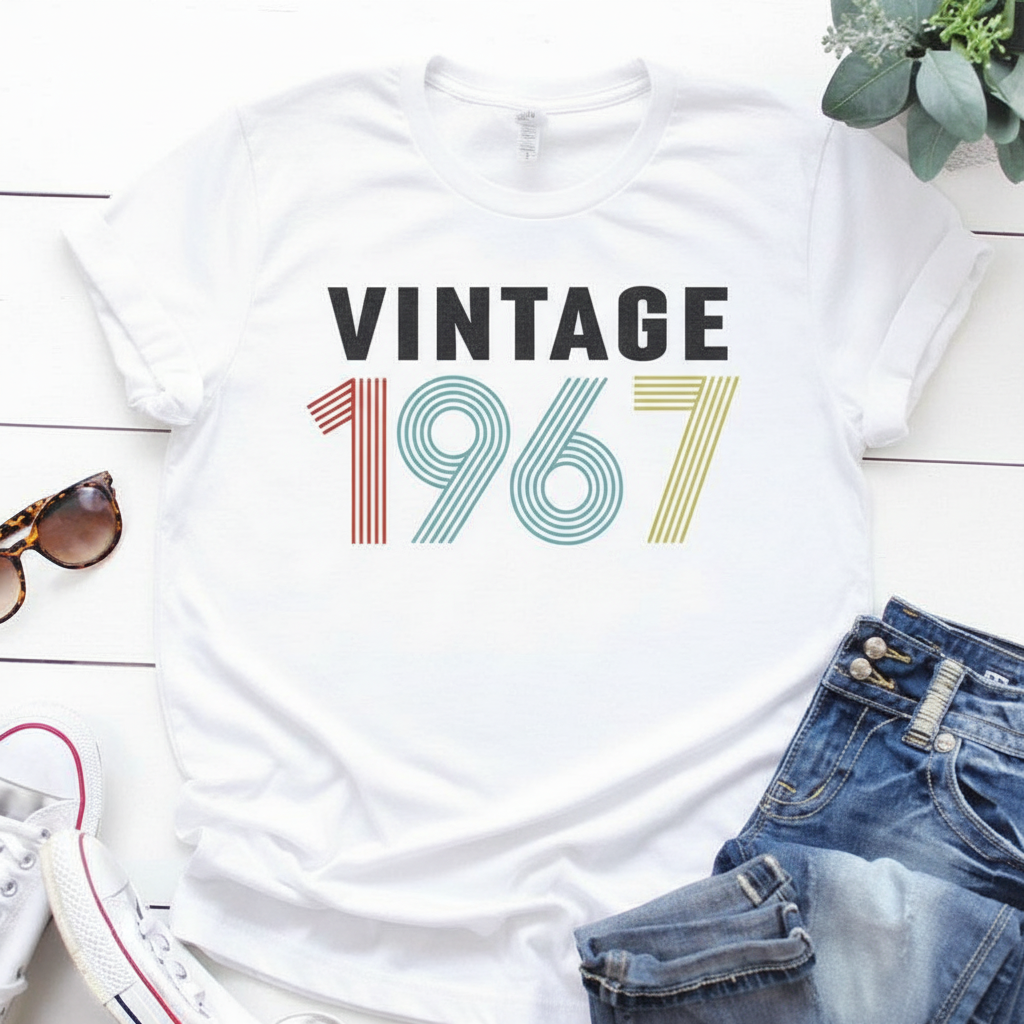 Vintage 1967 Birthday T Shirt | Birthday Party T-Shirt  | Unisex T-Shirts