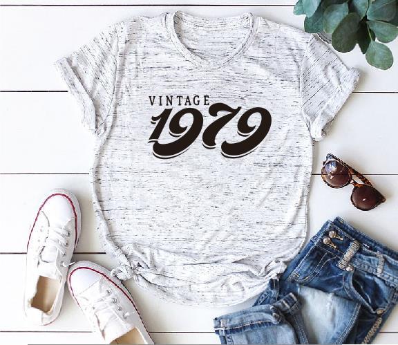 Vintage 1979 Birthday T-Shirt  | 47th Birthday Gift | Short Sleeve