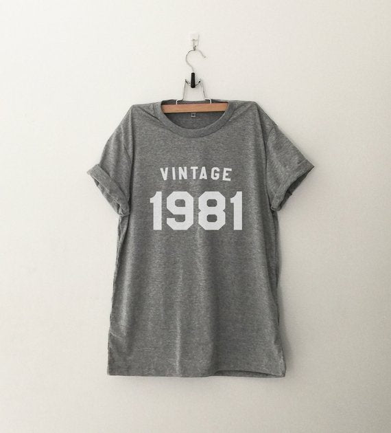 Vintage 1981 Birthday T-Shirt | 42nd Birthday Gift | 80s Clothing Women T-shirt - Vintage tees for Women