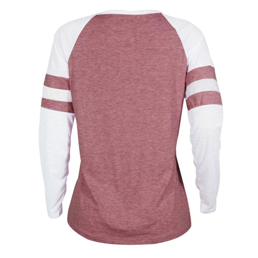 Blessed Mama Women's Long Sleeve Vintage Patchwork T-Shirt - Vintage tees for Women