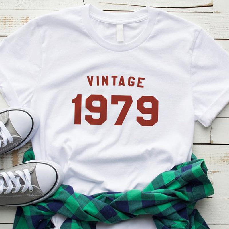 45th Birthday T-shirt | Vintage 1979 T-Shirt | Party Tops Gift - XMAXVOGUE