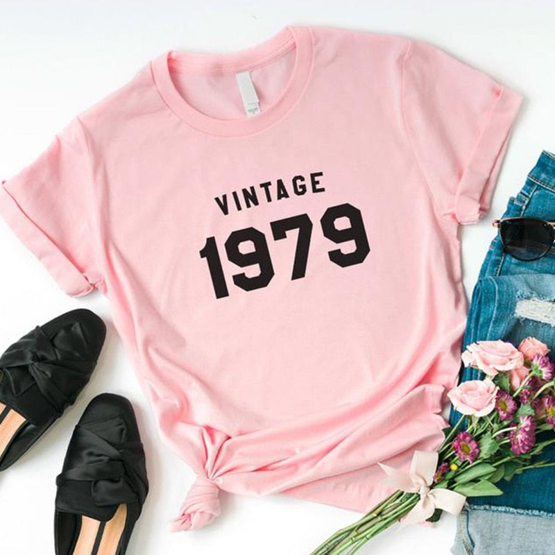 45th Birthday T-shirt | Vintage 1979 T-Shirt | Party Tops Gift - XMAXVOGUE