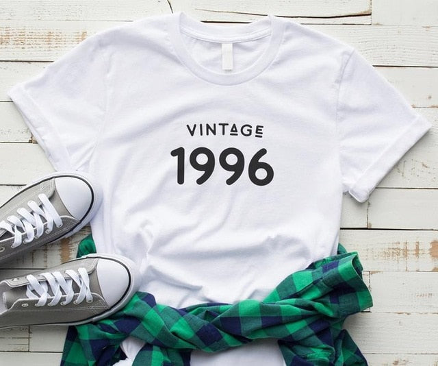 Vintage 1996 T-shirt | 28th birthday gift for her | Birthday T-shirt for Women - XMAXVOGUE