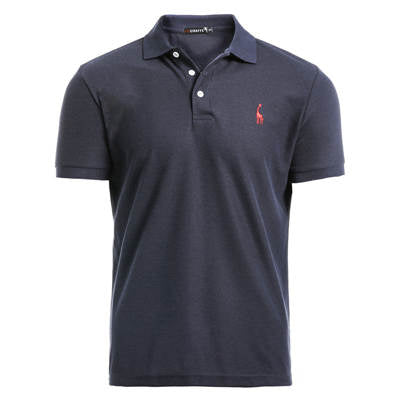 Man Polo Shirt Mens Casual Deer Embroidery Cotton Polo shirt Men Short Sleeve High Quantity polo men - Vintage tees for Women
