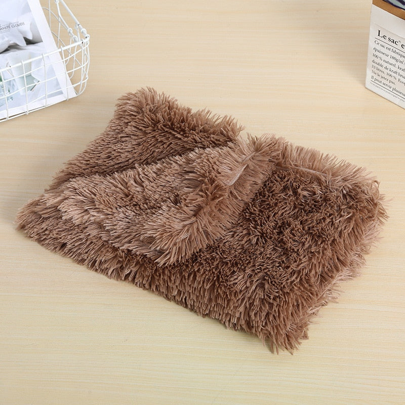 Fluffy Plush Dog & Cats Blanket | Pet Sleeping Mat Cushion Mattress Extra Soft Warm | Blankets for Small Medium Large Dogs & Cats - Vintage tees for Women