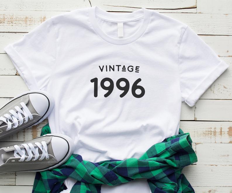 Vintage 1996 T-shirt | 28th birthday gift for her | Birthday T-shirt for Women - XMAXVOGUE