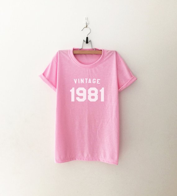 Vintage 1981 Birthday T-Shirt | 42nd Birthday Gift | 80s Clothing Women T-shirt - Vintage tees for Women