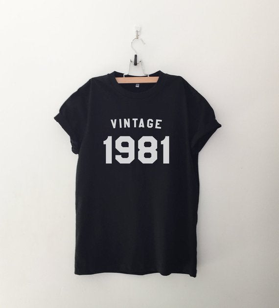Vintage 1981 Birthday T-Shirt | 42nd Birthday Gift | 80s Clothing Women T-shirt - Vintage tees for Women