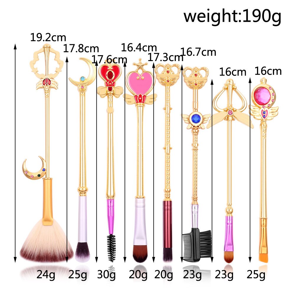 8 Sailor Moon Makeup Brushes | Birthday Holiday Gifts - Vintage tees for Women