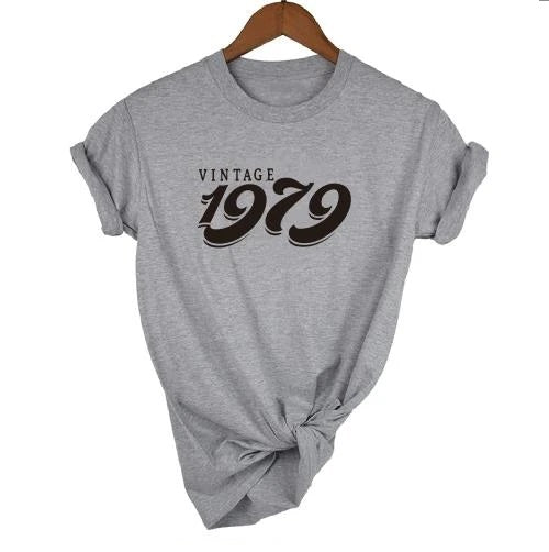 Vintage 1979 Birthday T-Shirt  | 47th Birthday Gift | Short Sleeve