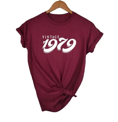 Vintage 1979 Birthday T-Shirt  | 47th Birthday Gift | Short Sleeve
