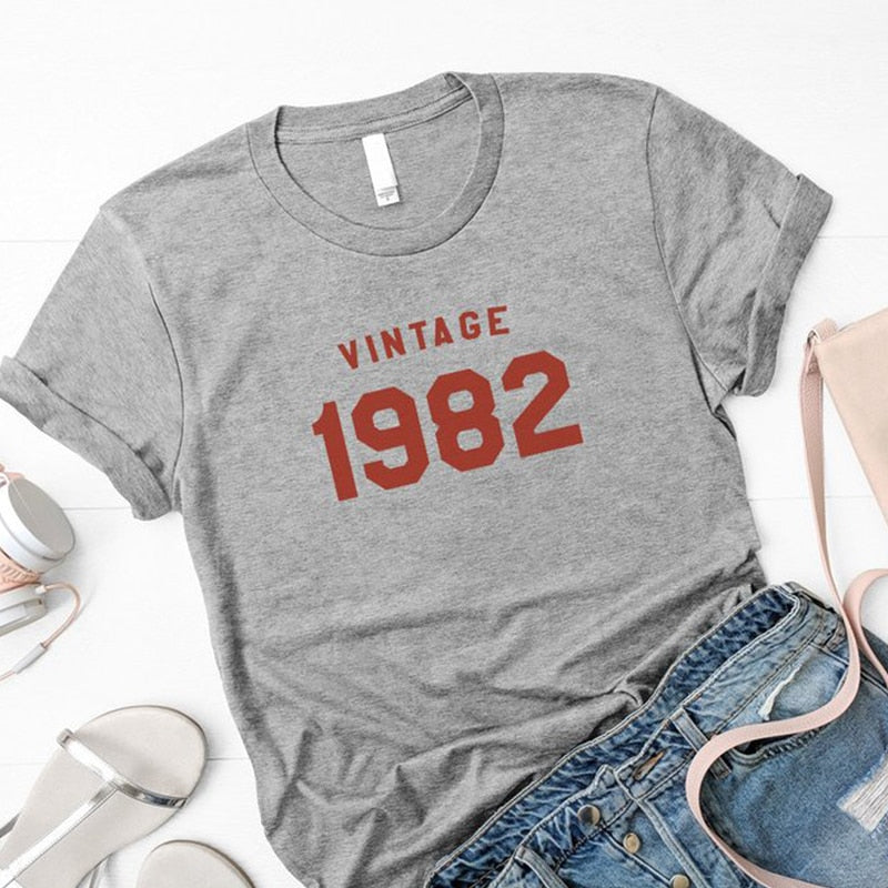 Vintage 1982 Birthday T-Shirt | 41st Birthday Party T-Shirt Cotton - Vintage tees for Women