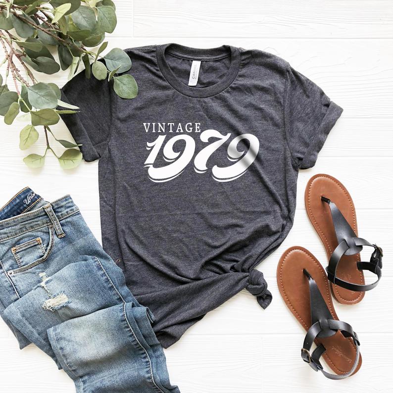 Vintage 1979 Birthday T-Shirt  | 47th Birthday Gift | Short Sleeve